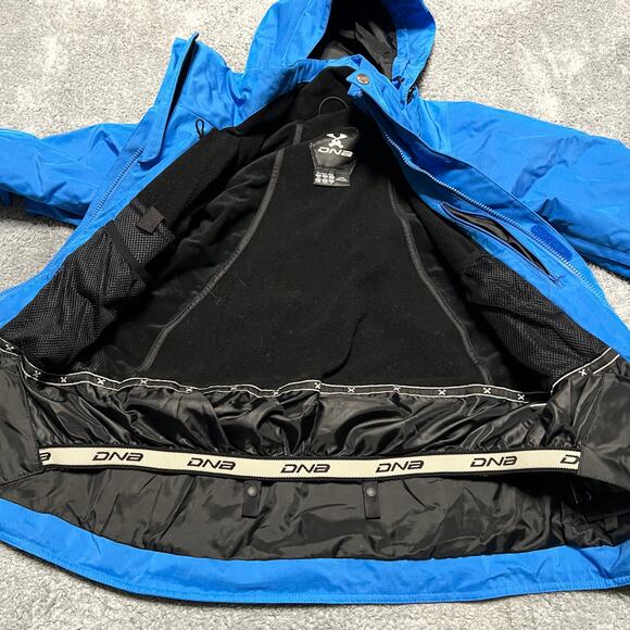 DNA Descente Coat Mens 4XS Ski Snowboard Jacket Blue Winter Removable Hood - Picture 8 of 10
